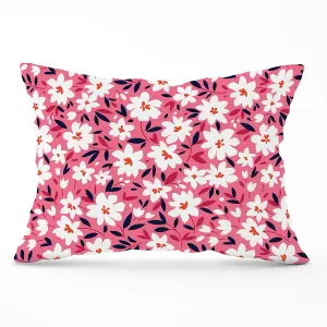 Small Cute White Flower Pattern Cushions 33cm x 48cm