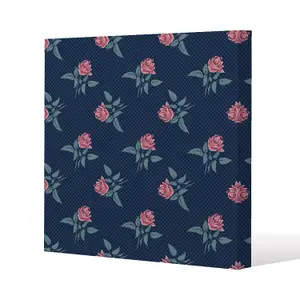 Roses & Spots Print (Canvas Print) / 90 x 90 x 4cm