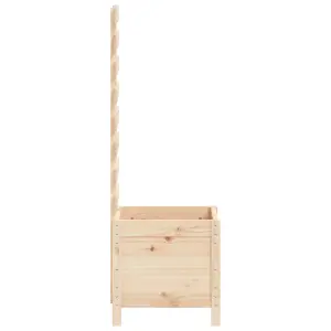 Berkfield Garden Planter with Rack 39x39.5x114 cm Solid Wood Pine