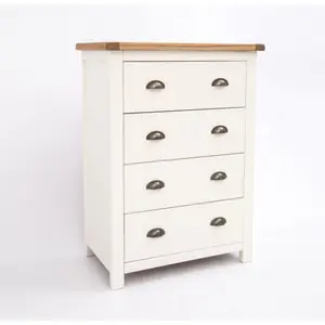 Lovere 4 Drawer Chest of Drawers Brass Cup Handle