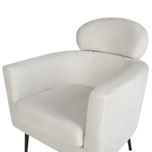 Beliani Retro Armchair SOBY Fabric Cream