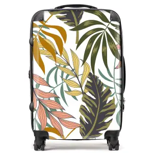 Tropical Leaves Suitcase - Medium