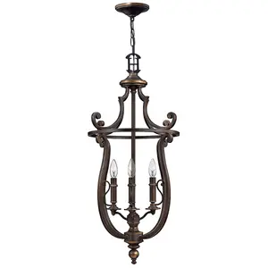 Elstead Plymouth 4 Light Ceiling Pendant Olde Bronze, E14