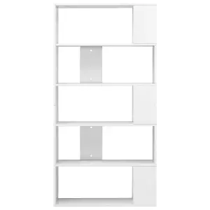 Berkfield Book Cabinet/Room Divider High Gloss White 80x24x159 cm Engineered Wood