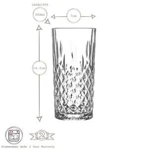 355ml Highball Glass Set (Set of 6)