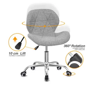 Erltrud Desk Chair Grey / Fabric