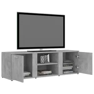 Berkfield TV Cabinet Concrete Grey 120x34x37 cm Engineered Wood