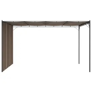 Berkfield Garden Gazebo with Side Curtain 4x3x2.25 m Taupe