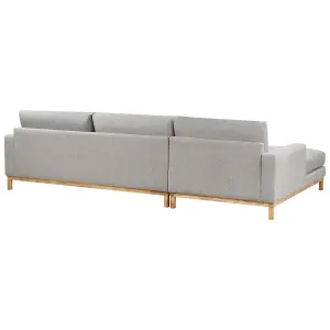 Right-Hand Corner Sofa SIGGARD Grey Fabric Right Hand