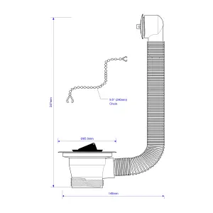 McAlpine Sink waste, (Dia)40mm