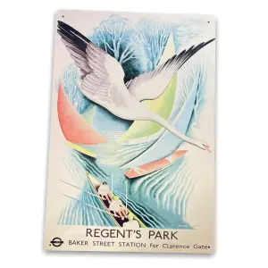 Vintage Metal Sign - London Underground, Baker Street For Regent's Park