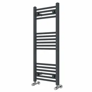 Right Radiators 1000x400 mm Straight Heated Towel Rail Radiator Bathroom Ladder Warmer Anthracite