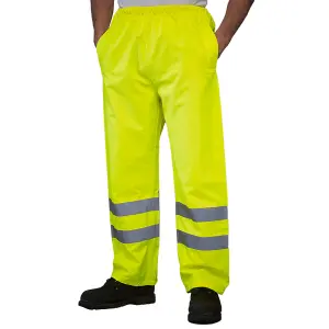 Yoko Mens Hi-Vis Waterproof Contractor Over Trousers