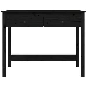 Berkfield Desk with Drawers Black 100x50x78 cm Solid Wood Pine