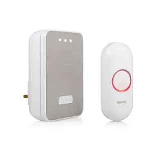 Byron Grey & white Wireless Door chime kit DBY-22322BS-KF