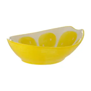 Typhoon World Foods Lemon Oval Bowl, Round Platter & Bowl Set