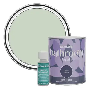 Rust-Oleum Laurel Green Gloss Bathroom Tile Paint 750ml