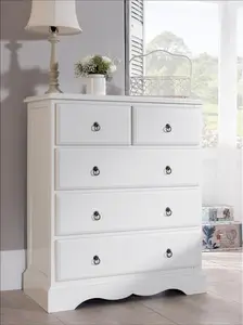 Romance Antique White 2 over 3 Chest of Drawers