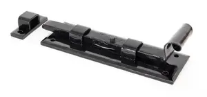 From The Anvil Black 6 Inch Straight Door Bolt