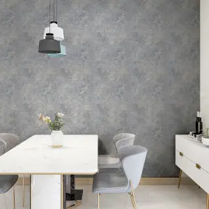 Modern Raffia Natural & Grey Wallpaper