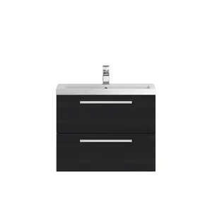 Lehman 720mm Wall Hung Single Vanity Charcoal Black