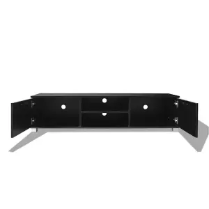 Berkfield TV Cabinet High-Gloss Black 140x40.3x34.7 cm