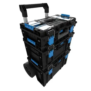 Ox Pro Tooltrek Modular Deep Tool Box + Wheeled Box + Shallow Box + x2 Organiser