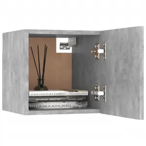 Berkfield Wall Mounted TV Cabinet Concrete Grey 30.5x30x30 cm