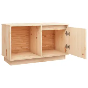 Berkfield TV Cabinet 74x35x44 cm Solid Wood Pine