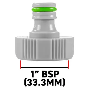 garden watering outdoor tap adaptor to fit taps with either a 3/4" bsp or a 1" bsp thread,universal hose connection