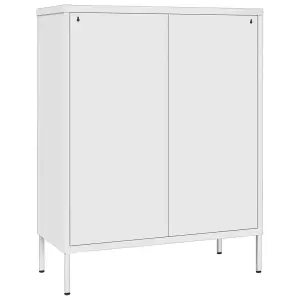 Berkfield Drawer Cabinet White 80x35x101.5 cm Steel