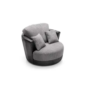 Dino Collection Swivel Chair in Grey