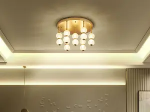 Metal LED Ceiling Lamp Gold YOWAKA