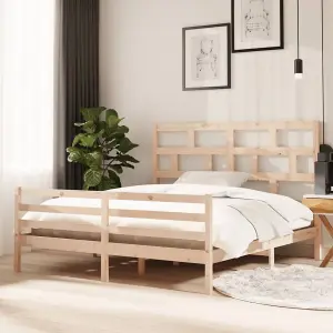 Berkfield Bed Frame Solid Wood 180x200 cm 6FT Super King