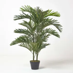 Homescapes Multi Stem Green Palm Tree in Pot, 120 cm