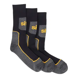 Site Black/Grey Work socks Size 7-11, 3 Packs