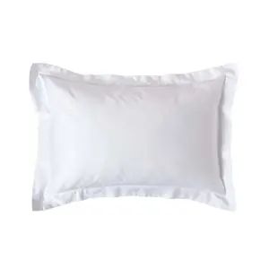 Homescapes White Organic Cotton Oxford Pillowcase 400 TC