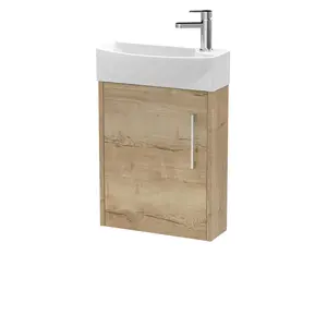 Juno 450mm Free-standing Cloakroom Vanity Light Wood