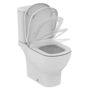 Ideal Standard Tesi White Slim Close-coupled Toilet set with Soft close seat & Close coupled cistern