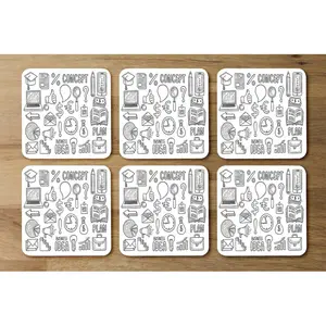 Square 6 Piece Coaster Set (Set of 6)