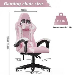 E-Sports Swivel Chair and RGB Lighting Gaming Deskfor Gamer Workstation