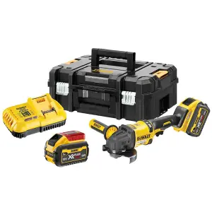 DeWalt DCG418X2 54v 125mm XR FlexVolt Grinder - 2x 9ah Tstak + Grinding Shroud