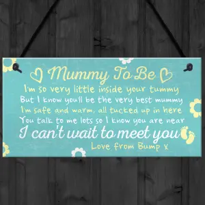 Red Ocean Mummy To Be From Bump Plaques Gift BABY SHOWER Baby Girl Boy Present Keepsake