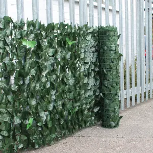 True Products Artificial Two Colour Ivy Leaf Hedge Garden Fence Privacy Screening - 1m x 3m