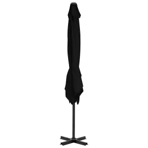 Berkfield Cantilever Umbrella with Aluminium Pole Black 250x250 cm