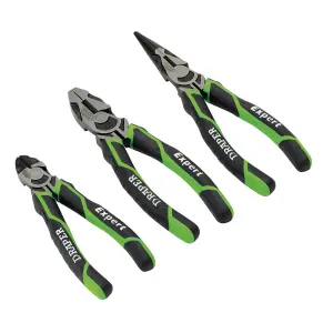 Draper Expert High Leverage Plier Set, Green (3 Piece) 28035