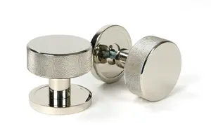 From The Anvil Polished Nickel Brompton Mortice/Rim Knob Set (Plain)