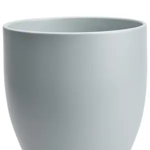 GoodHome Duck egg Ceramic Plant pot (Dia) 16.2cm, (H)15cm, 2.1L