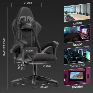 E-Sports Swivel Chair and RGB Lighting Gaming Deskfor Gamer Workstation