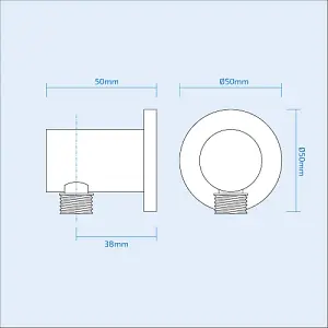 CALLA BATHROOM CONCEALED THERMOSTATIC SHOWER MIXER ROUND HYDRO POWER LED HEAD